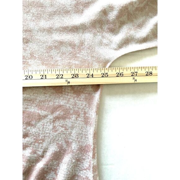 Chicos Tierra Tie Front 3/4 Sleeve Top in Blush Pink Sweater Sz 3 (16-18) XL - Picture 7 of 13